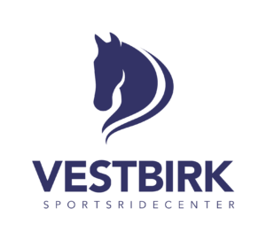 Blåt Vestbirk Sportsridecenter logo